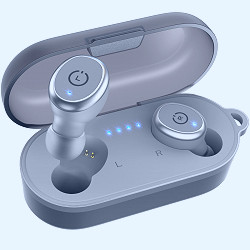 TOZO T10 True Wireless Earbuds in-Ear Bluetooth Headphones Stereo Calls  Touch Control IPX8 Waterproof Bluetooth5.3 - Gray (Charging Case Included)  - Walmart.com